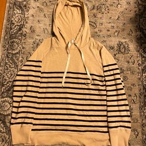 J. Crew Women’s Tan & Black Striped Pullover